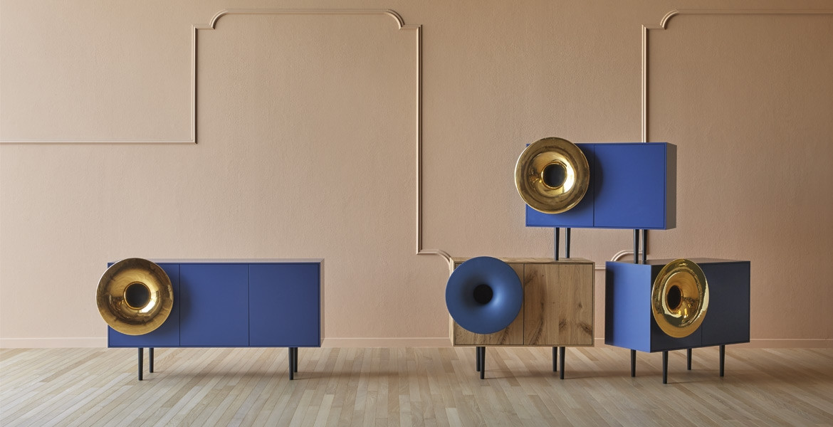 Caruso Sideboard Miniforms Miniforms believes that elegance is not a drab aesthetic but a vibrant, colourful approach. caruso cabinet by miniforms